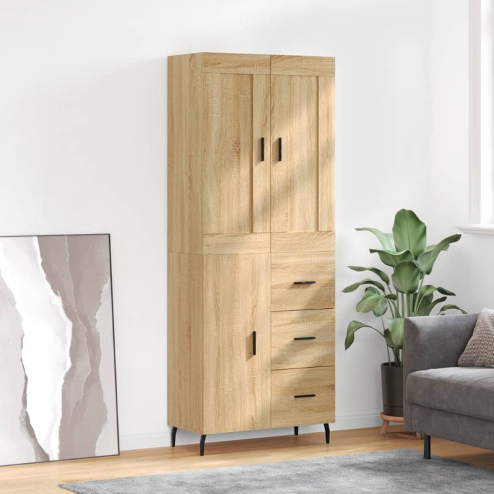 Säilytyskaappi Sonoma tammi tekninen puu ja metalli 69 5 x 34 x 180 cm