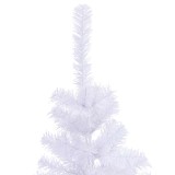 Tekojoulukuusi 120 cm, valkoinen, 150 punaista LED-valoa, USB-virtalähde