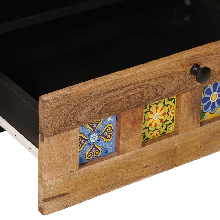 TV-kaappi mangopuu luonnollinen 80 x 33 x 46 cm