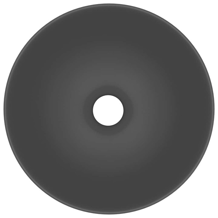 Keraaminen kylpyhuoneen pesuallas, tummanharmaa, pyöreä, 280 x 100 mm
