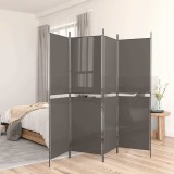 Tilanjakaja 4 paneelia antrasiitti kangas 200 x 180 cm